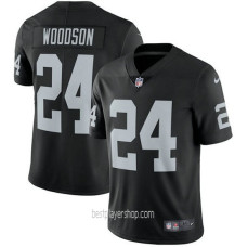 Youth Las Vegas Raiders #24 Charles Woodson Authentic Black Vapor Home Jersey Bestplayer
